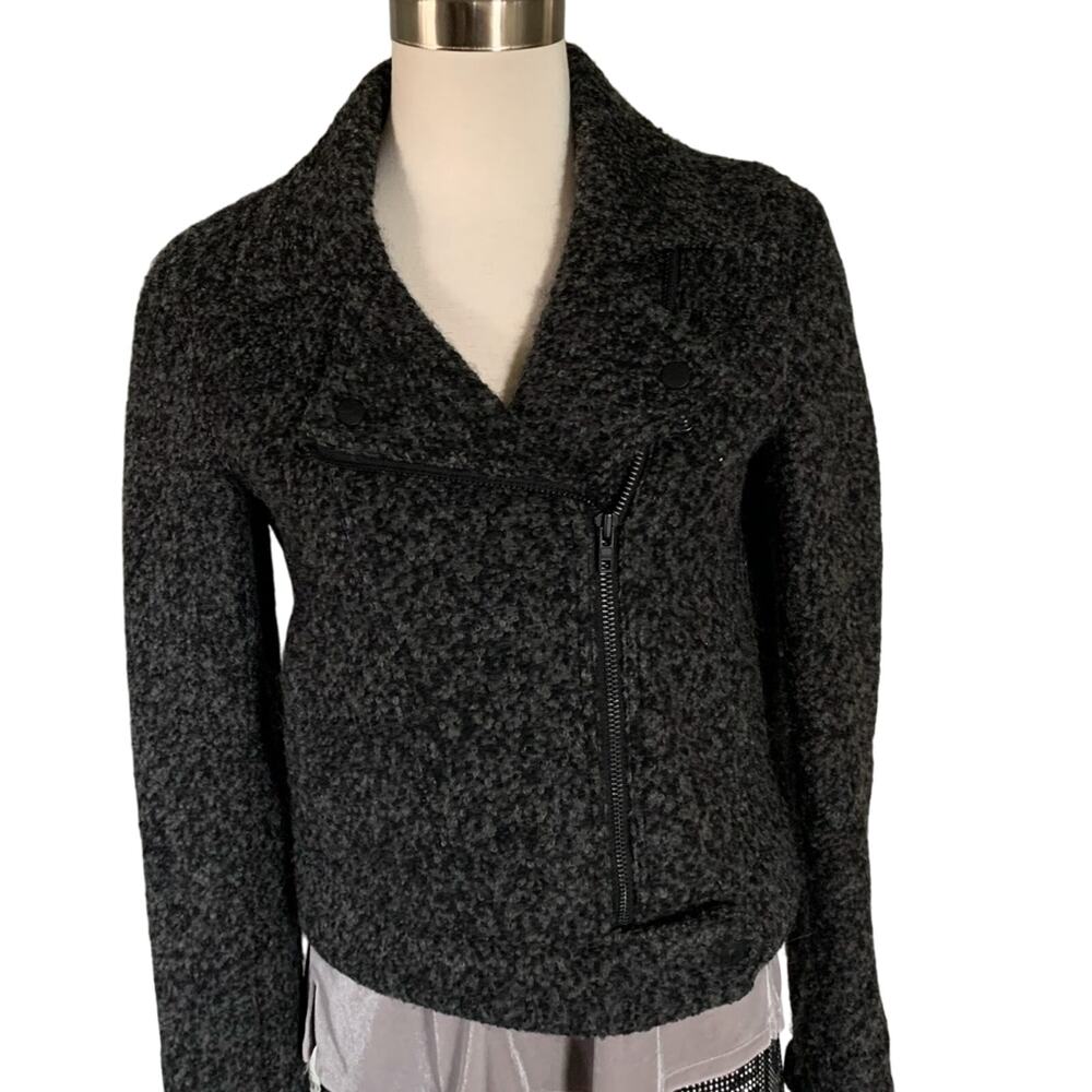 NWOT warm Paige charcoal wool bomber jacket Size Small